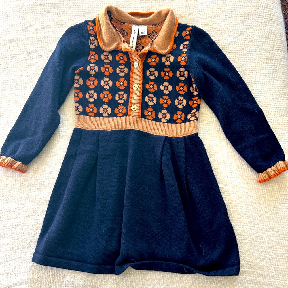 Janie and Jack Geo Floral Sweater Dress